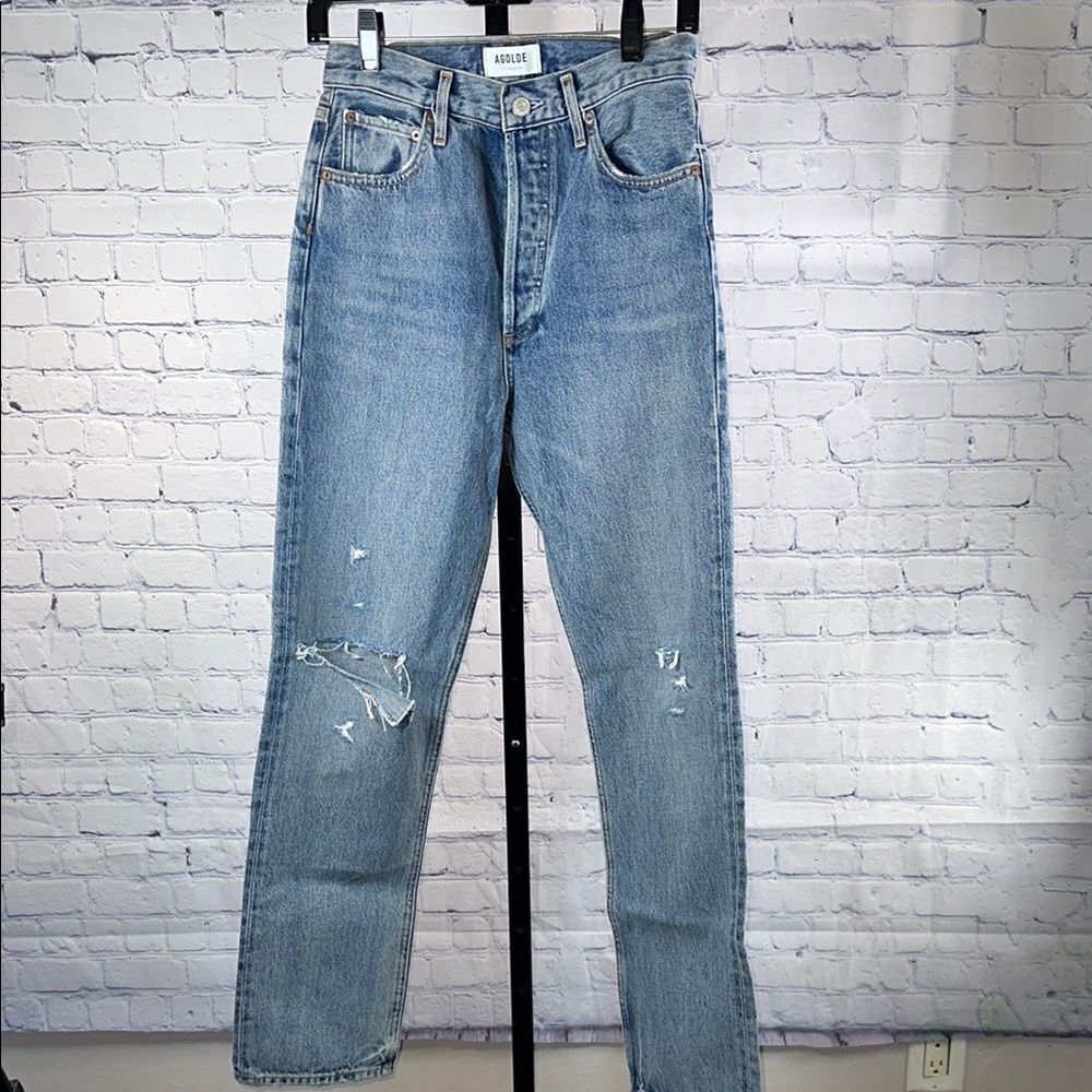 💙 AGOLDE Distressed High-Rise Jeans Size 25 NWOT